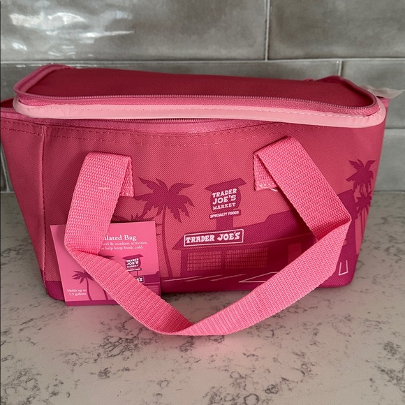 NWT Pink Trader Joe’s Insulated Tote - Picture 2 of 5